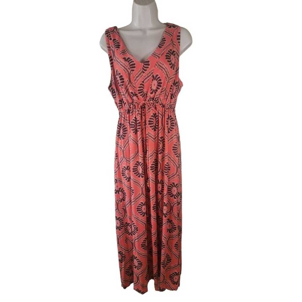 Fresh Produce Orange Black Maxi Sundress Floral T… - image 1