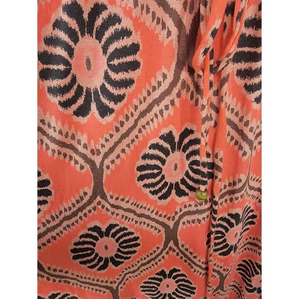 Fresh Produce Orange Black Maxi Sundress Floral T… - image 5