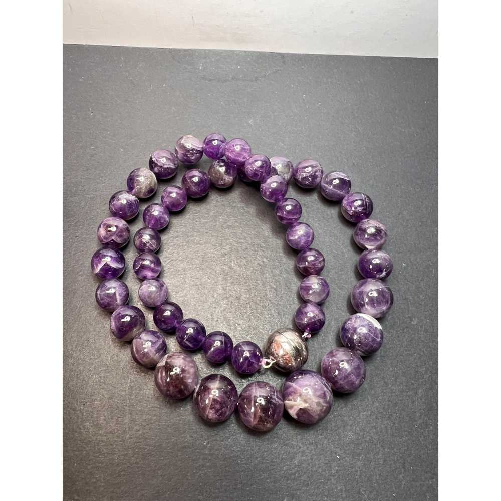 Other Chevron amethyst necklace with sterling sil… - image 3