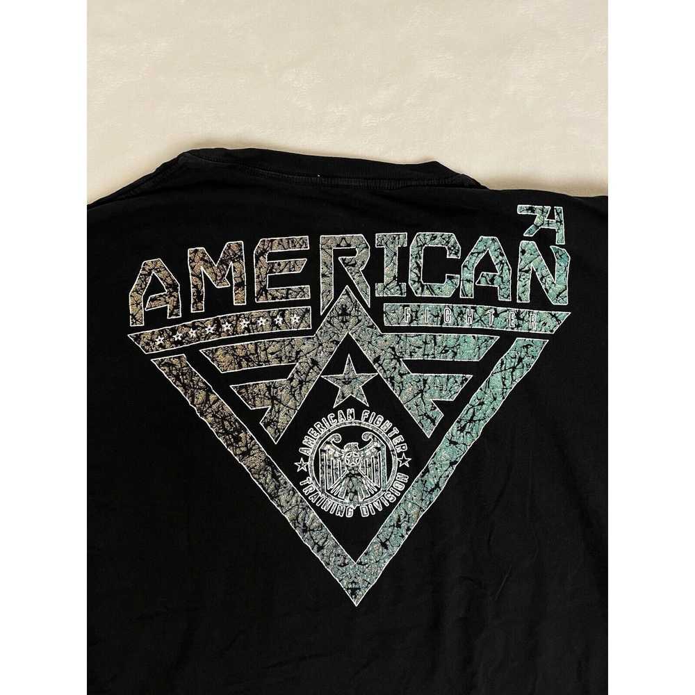 Streetwear Vintage American Fighter T-Shirt Size … - image 8