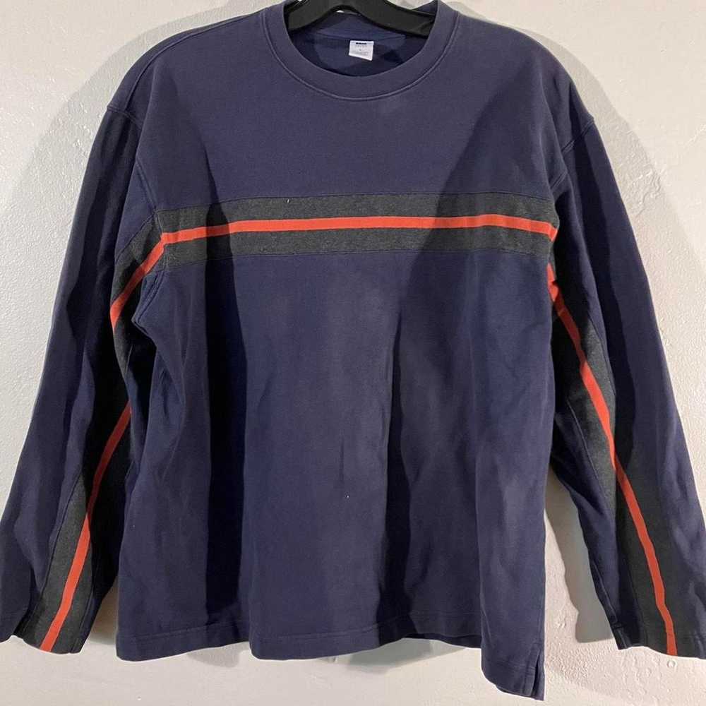 Gap Gap Factory Navy Blue Orange Stripe Sun-faded… - image 1