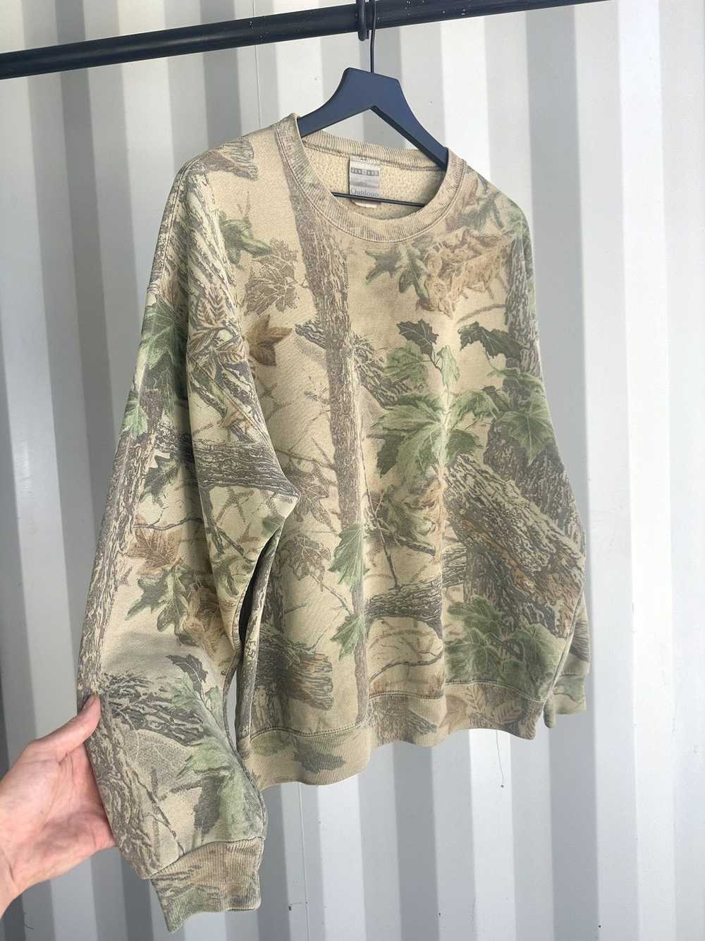 Vintage Camo Long Sleeve SweatShirt Sun Faded Dis… - image 2