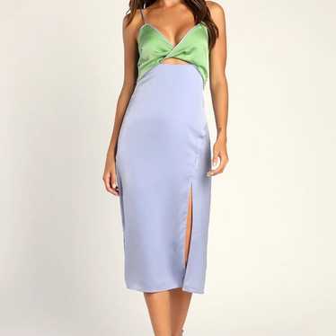 Lulus Midi Satin Cut out dress