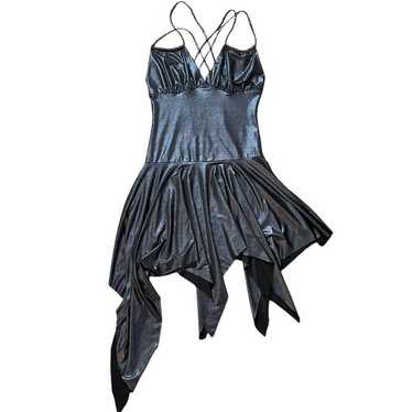 Y2k goth asymmetrical shark bite mini dress - image 1