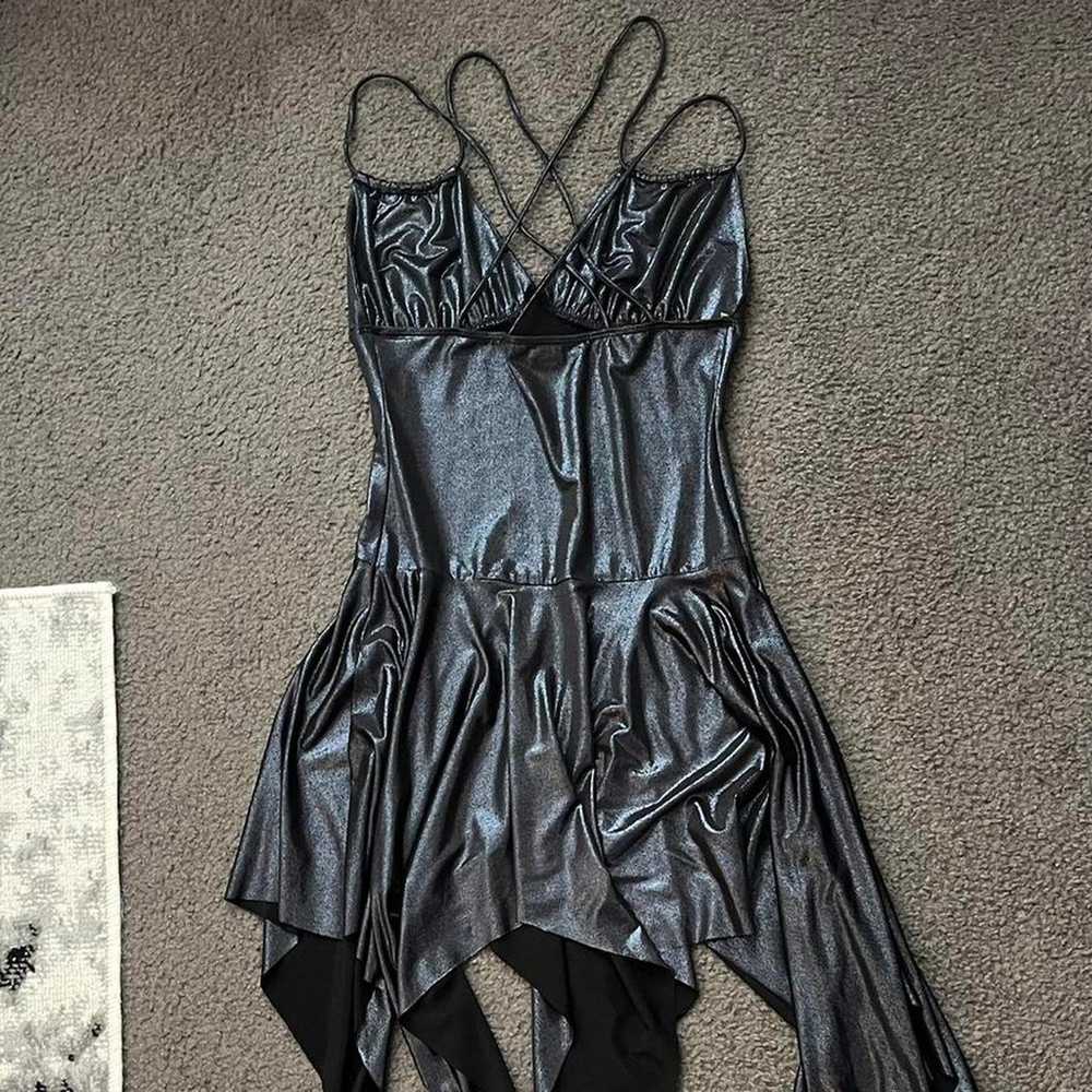 Y2k goth asymmetrical shark bite mini dress - image 5