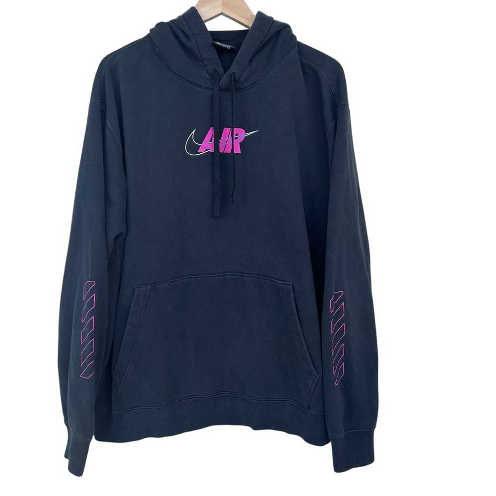 Nike Nike Air Black Pink Spell Out Hoodie Sz XXL - image 1