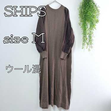 【SHIPS】 Cotton and Silk Combination Knit One-Piec… - image 1