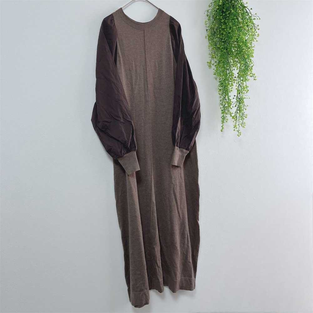 【SHIPS】 Cotton and Silk Combination Knit One-Piec… - image 8