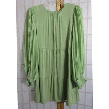 Alice + Olivia Seafoam Green Bell Pleat Sleeve Vi… - image 1