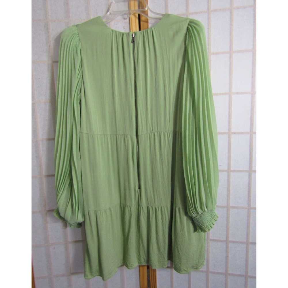 Alice + Olivia Seafoam Green Bell Pleat Sleeve Vi… - image 4