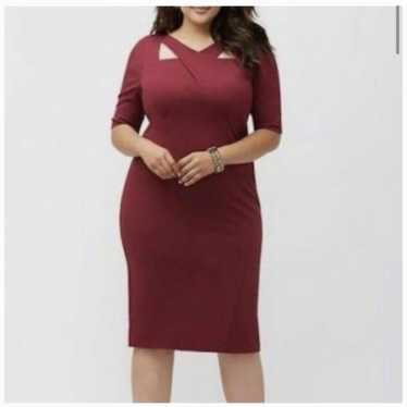 Other Lane Bryant Dress Body Con Burgundy Christma