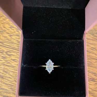 Marquise cut diamond ring