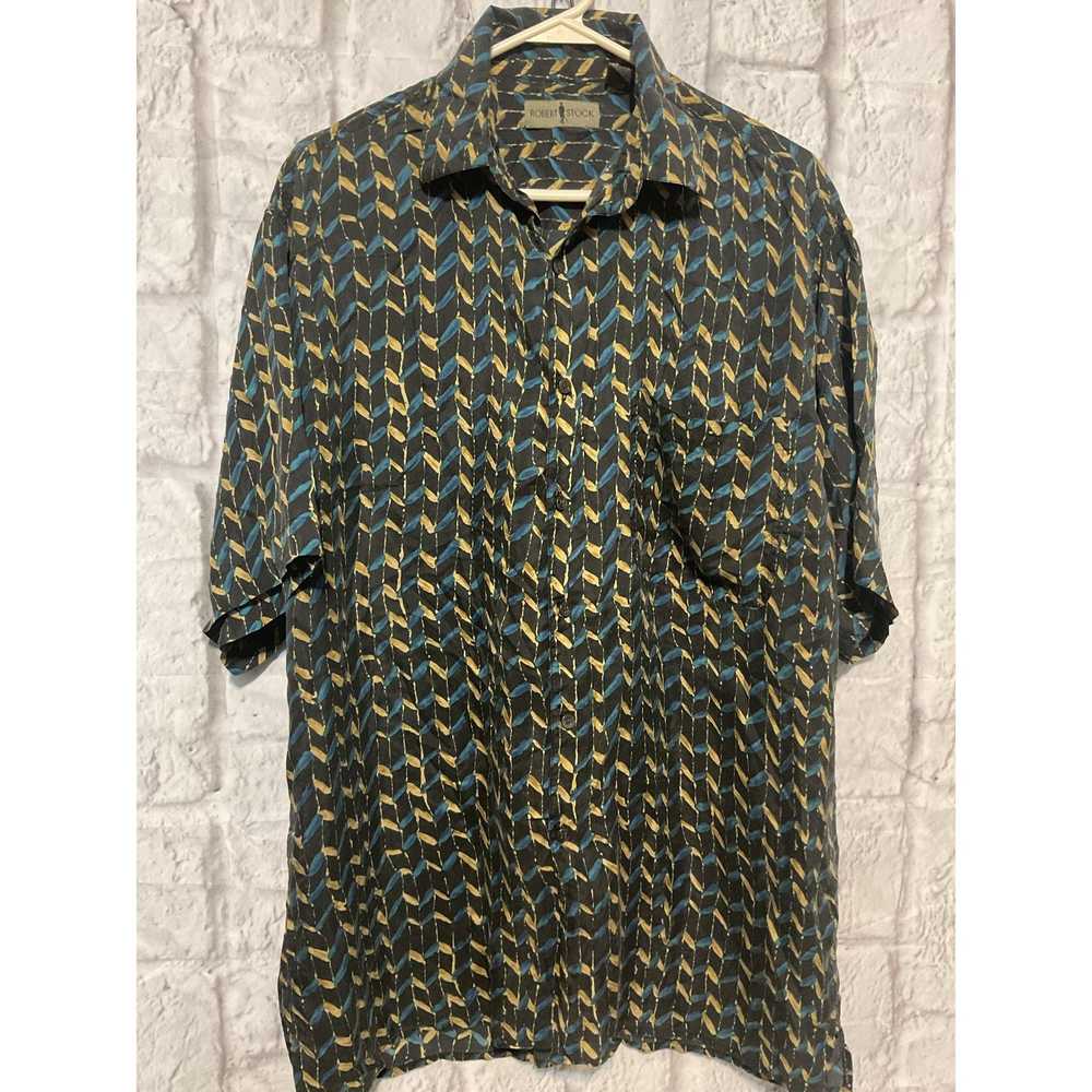 Robert Stock Vintage Robert Stock 90’s Silk Shirt… - image 1