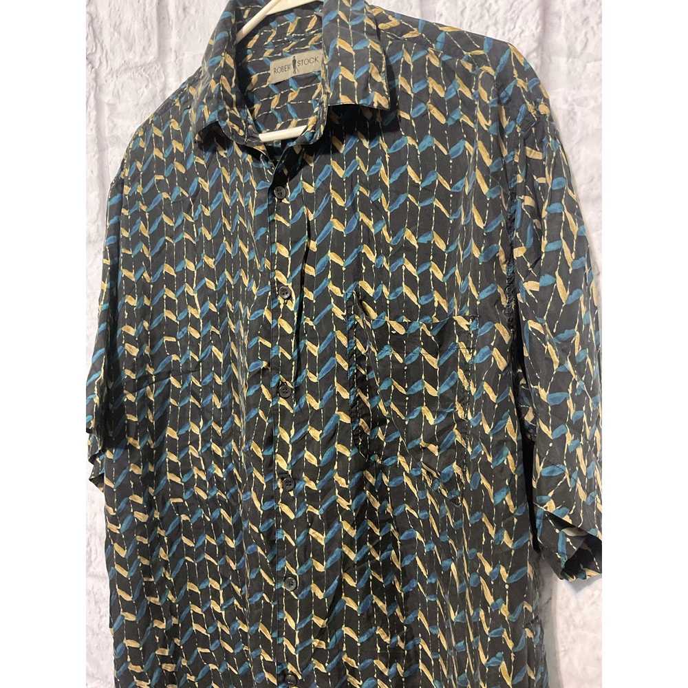 Robert Stock Vintage Robert Stock 90’s Silk Shirt… - image 3