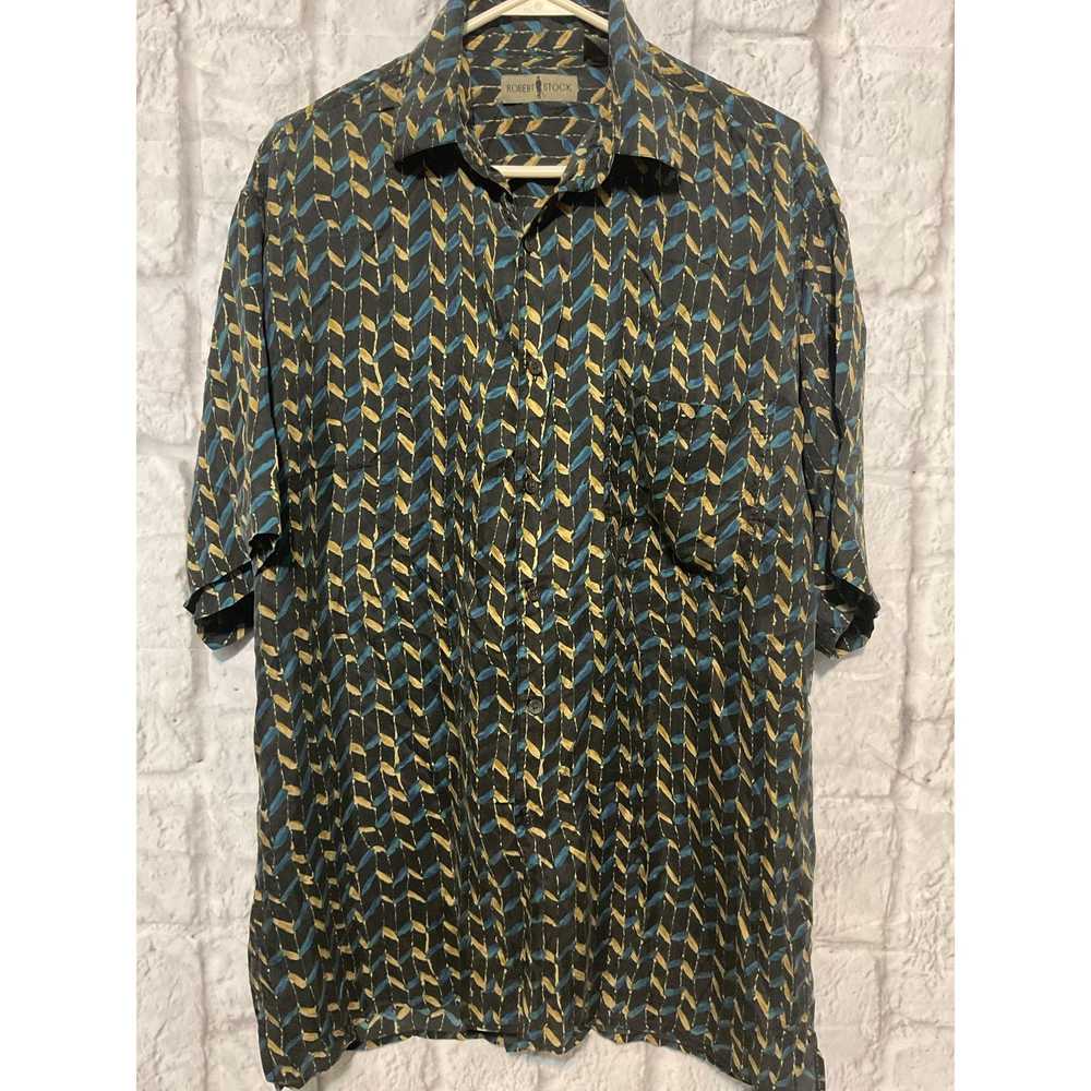 Robert Stock Vintage Robert Stock 90’s Silk Shirt… - image 7