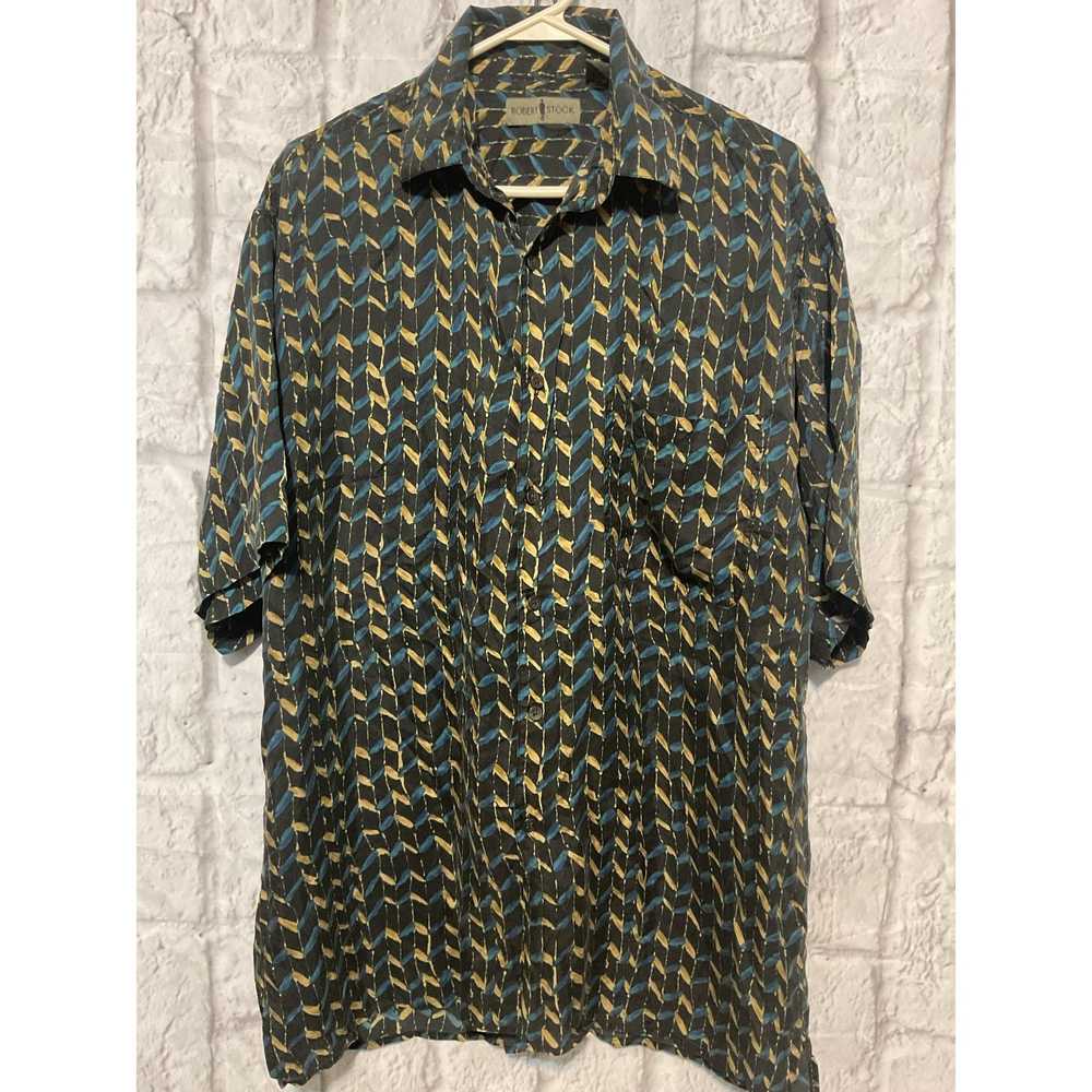 Robert Stock Vintage Robert Stock 90’s Silk Shirt… - image 8