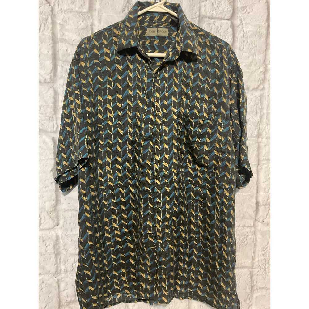 Robert Stock Vintage Robert Stock 90’s Silk Shirt… - image 9