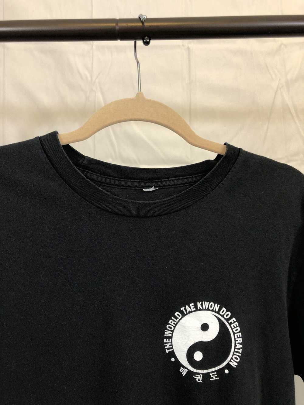 Vintage Yin Yang Tae Kwon Do Black Faded Martial … - image 4