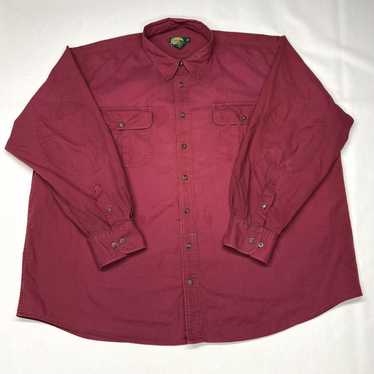 Cabelas Cabelas Button Up Shirt Red Long Sleeve Bu