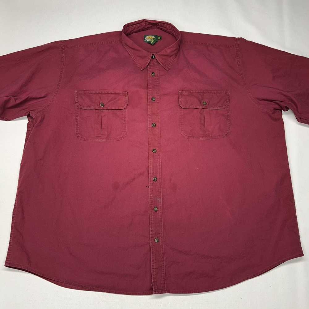 Cabelas Cabelas Button Up Shirt Red Long Sleeve B… - image 2