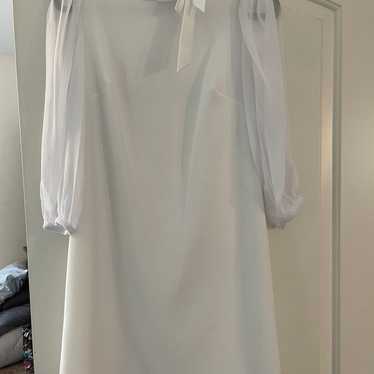 Calvin Klein Chiffon Balloon 3/4 Sheer Sleeve Dre… - image 1