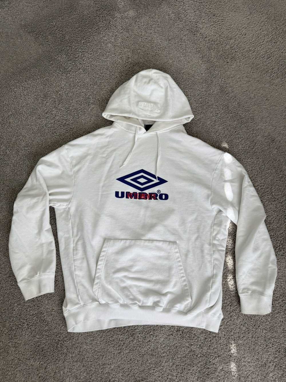 Vetements Vetements X Umbro White Pullover Hoodie - image 1