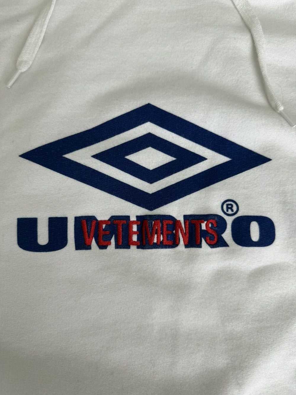 Vetements Vetements X Umbro White Pullover Hoodie - image 3