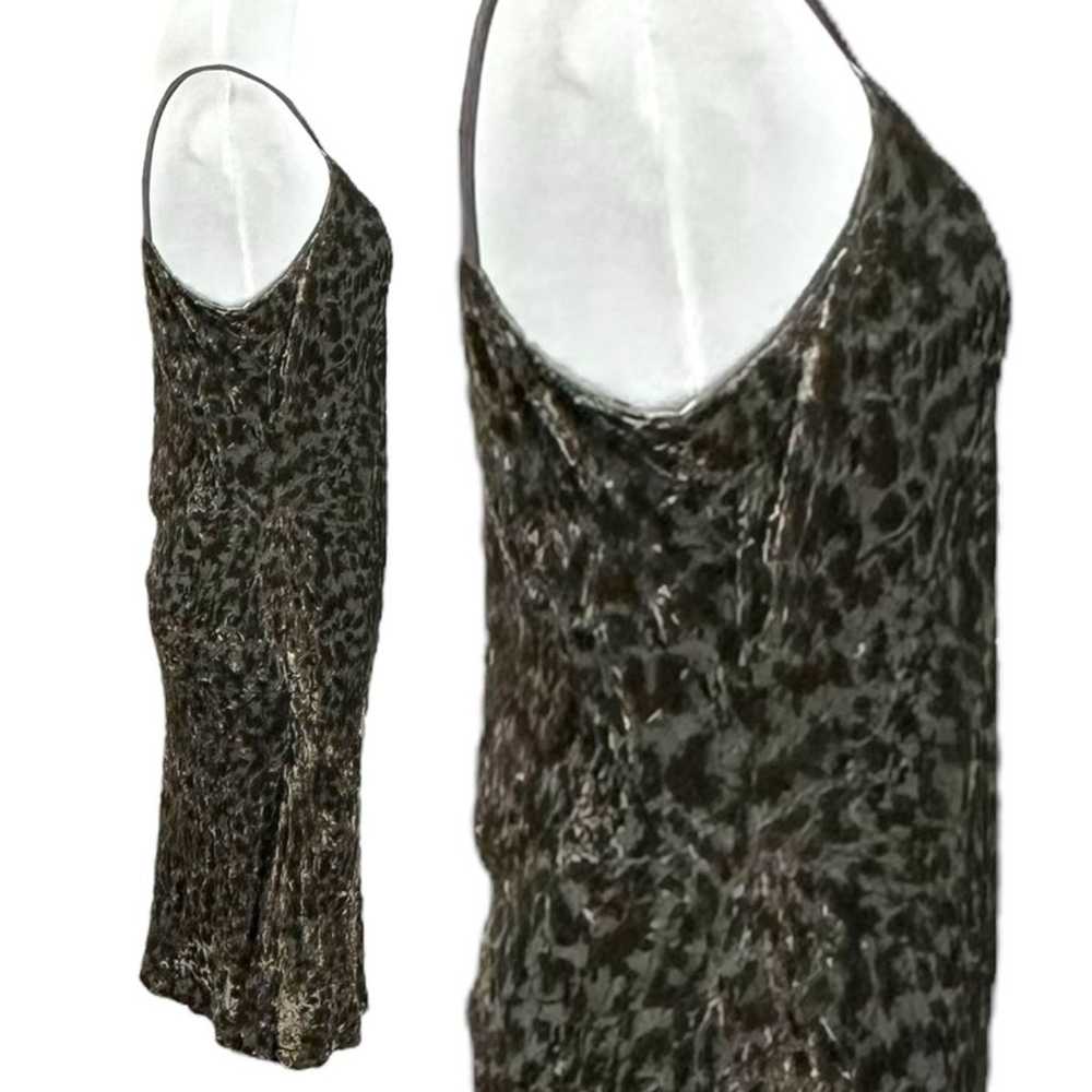 Vintage 90s Y2K Silk Leopard Velvet Devore Slip D… - image 2