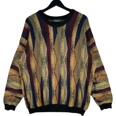 Vintage Men's Tundra Baracuta Coogi Style Pullover Crewneck Sweater Size shops XL