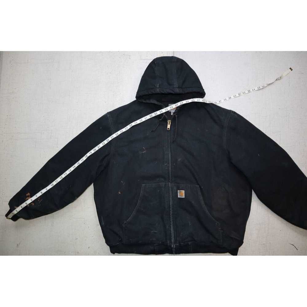 Carhartt Vintage 90s Carhartt Hooded Jacket Black… - image 7