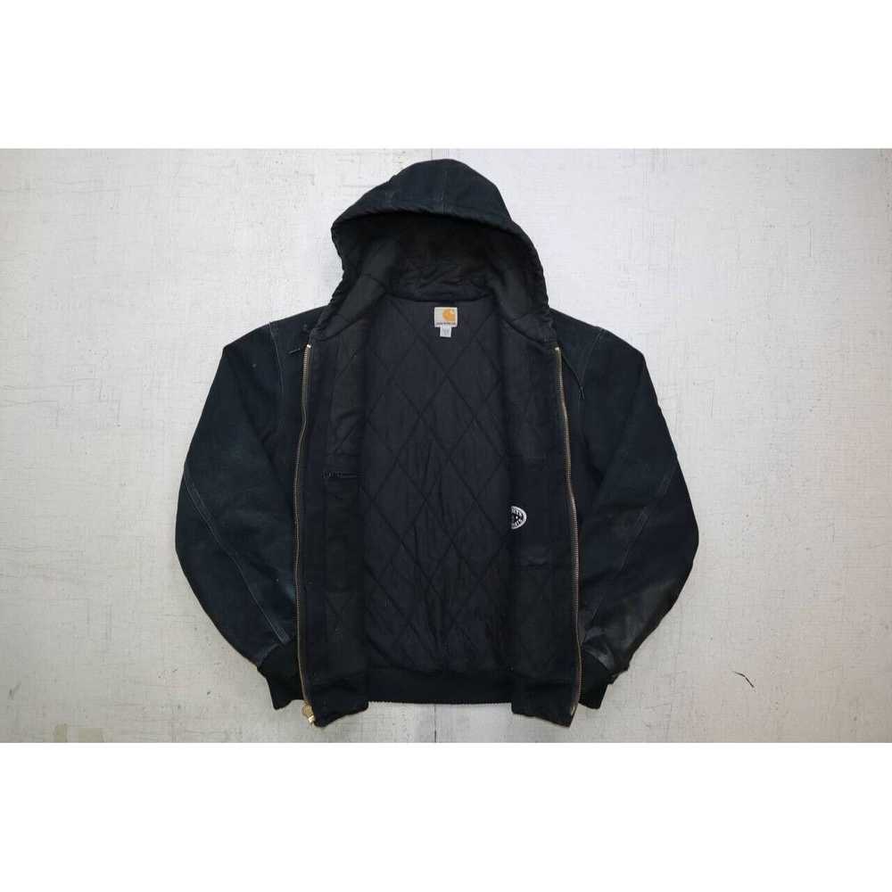 Carhartt Vintage 90s Carhartt Hooded Jacket Black… - image 8