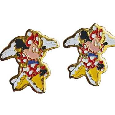 Disney WDP Disney Minnie Mouse Ice Skating Stud E… - image 1