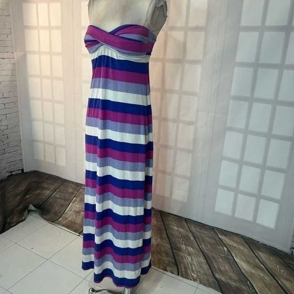 Tommy Bahama Striped Strapless Maxi Dress Size Sm… - image 3