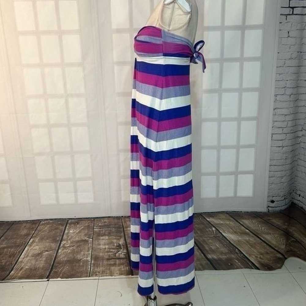 Tommy Bahama Striped Strapless Maxi Dress Size Sm… - image 4