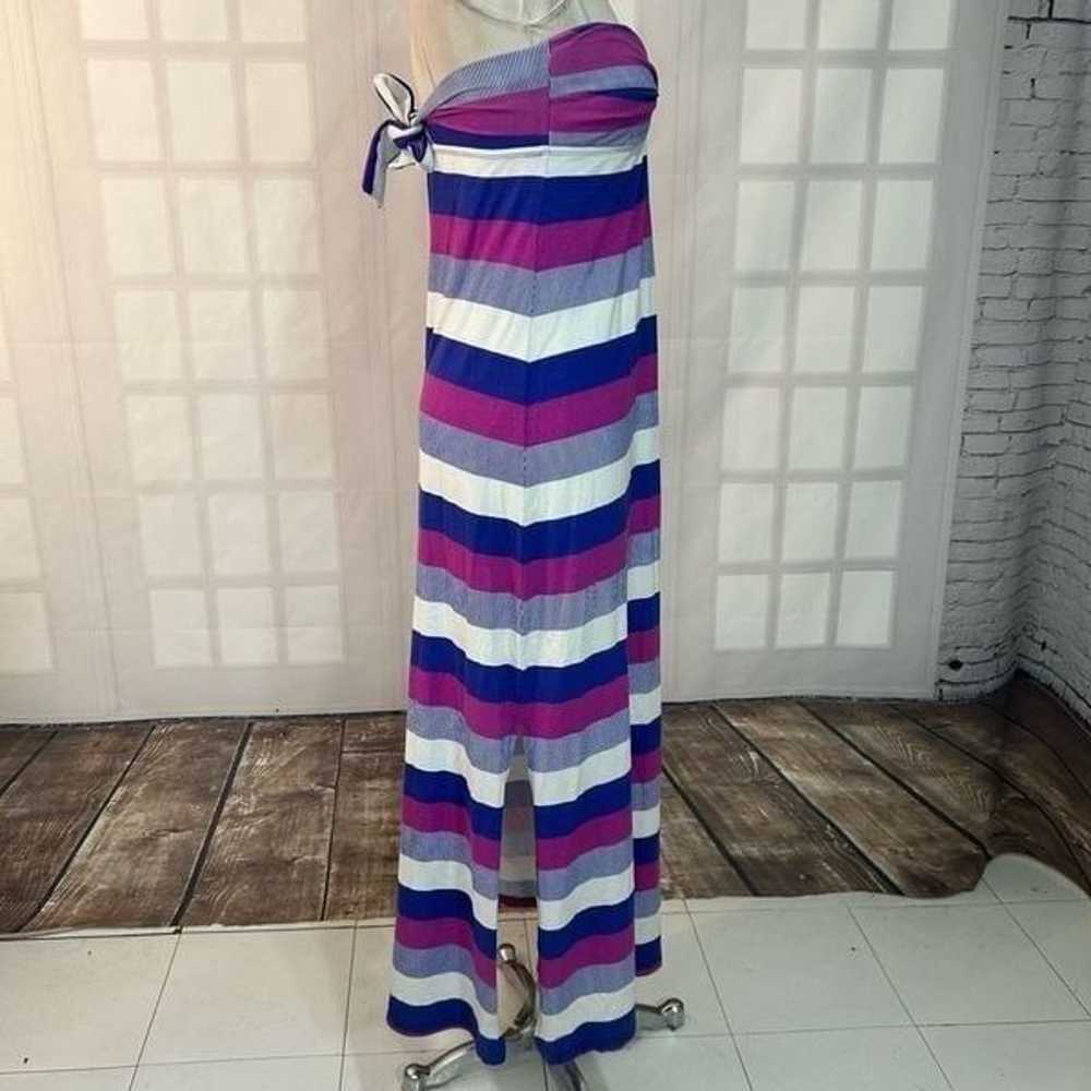 Tommy Bahama Striped Strapless Maxi Dress Size Sm… - image 6