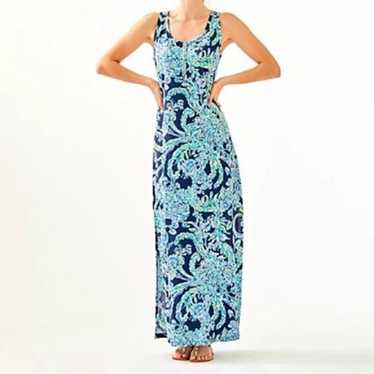 Lilly Pulitzer Merrill Maxi Dress in High Tide Nav