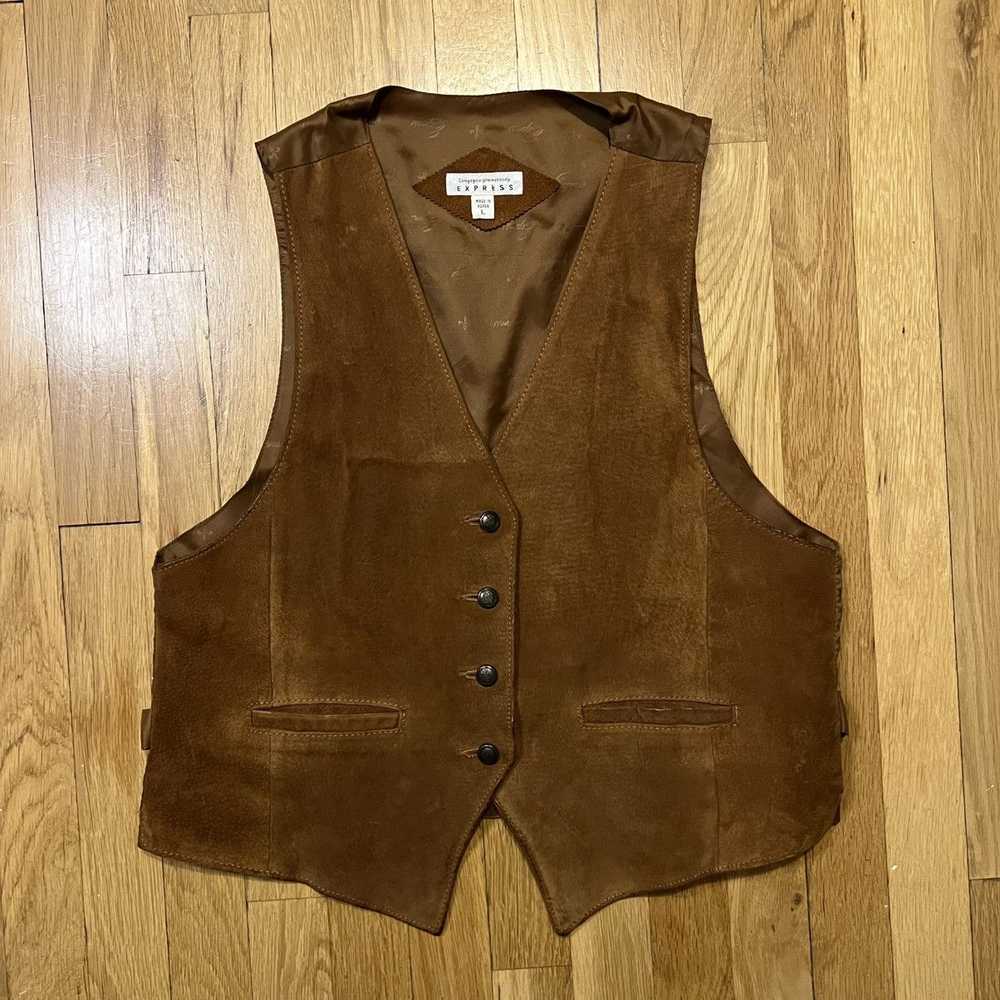 Express × Vintage Vintage Express Leather Western… - image 1