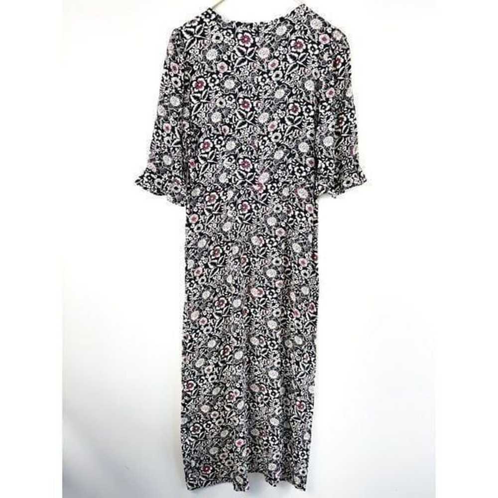 Loft Women’s Size 6 Floral Ruffle Cuff Midi Dress - image 4