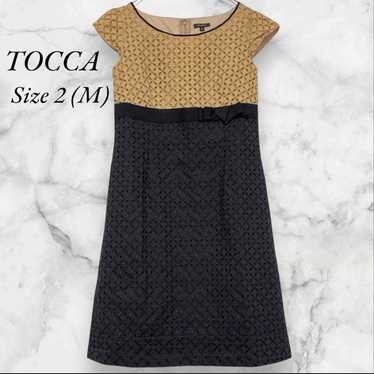 【TOCCA】 Dress Formal Allover Pattern French Sleeve