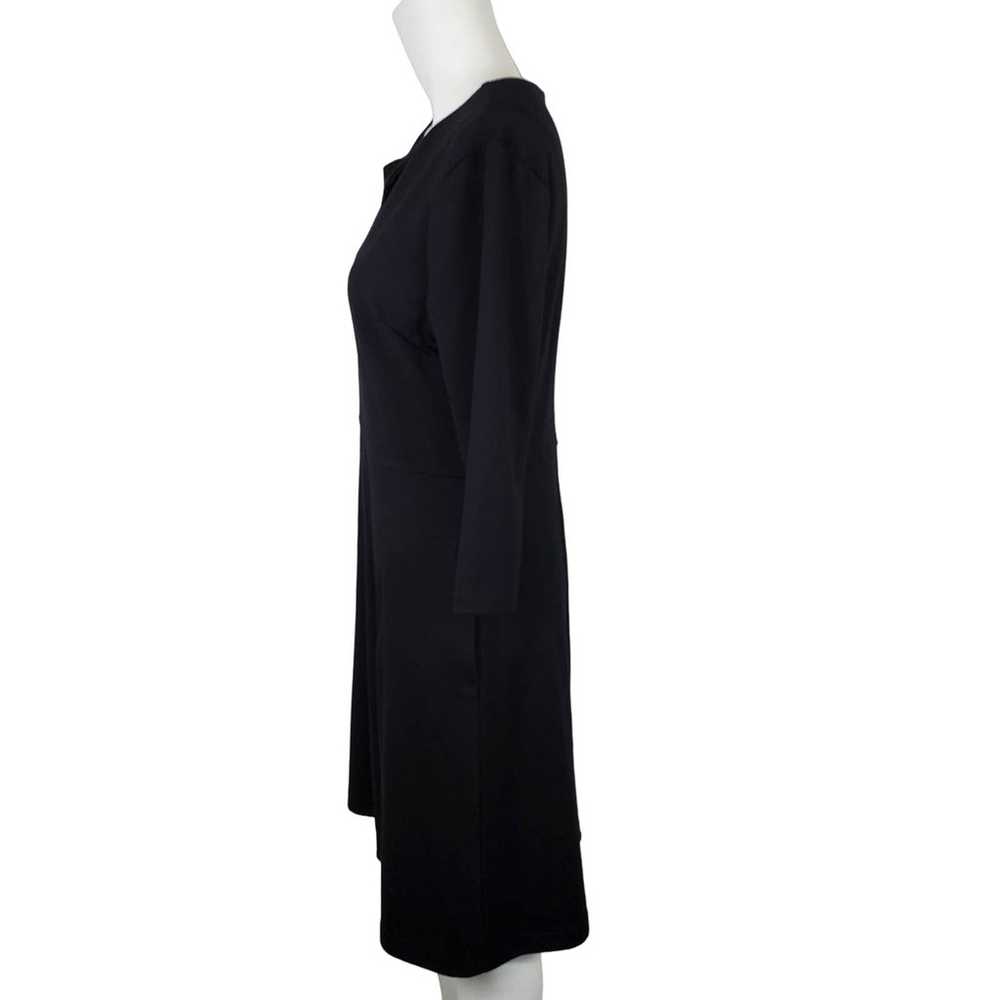 Talbots Factory Black Knit Elbow Sleeve V Neck Po… - image 2