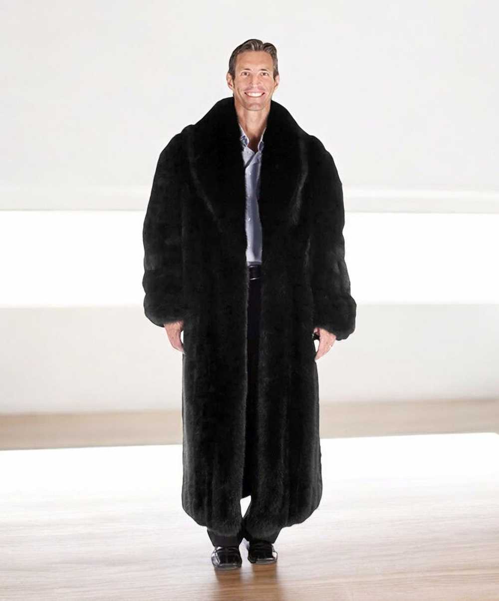 Mink Fur Coat Men’s Black Fox Fur Coat - image 2