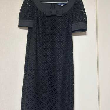 M'S GRACY Black Lace Short Sleeve Dress Size 38 - image 1