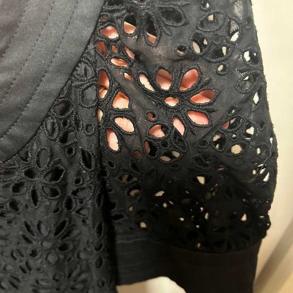 M'S GRACY Black Lace Short Sleeve Dress Size 38 - image 5