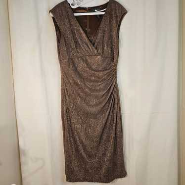 Ralph Lauren Shimmering Bronze Maxi Dress size 8