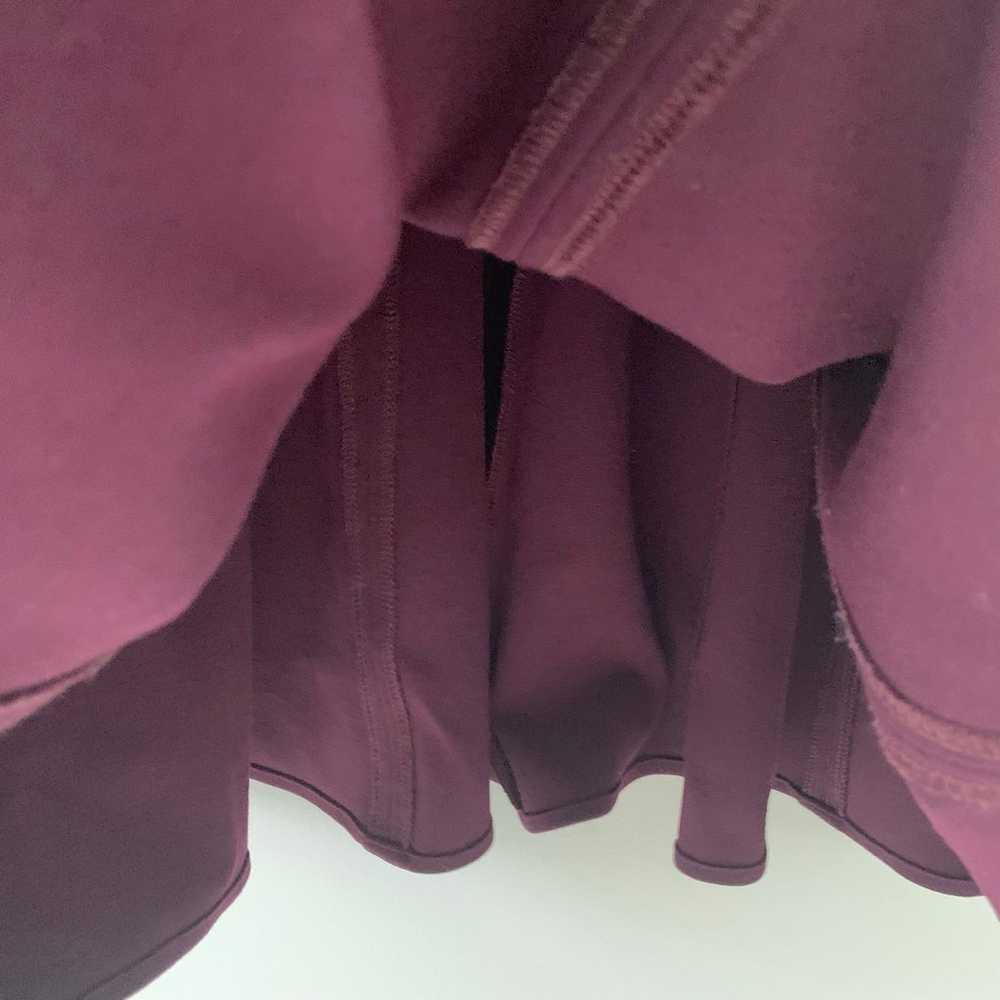 Eliza J wine purple pintucked waist seamed ponte … - image 5