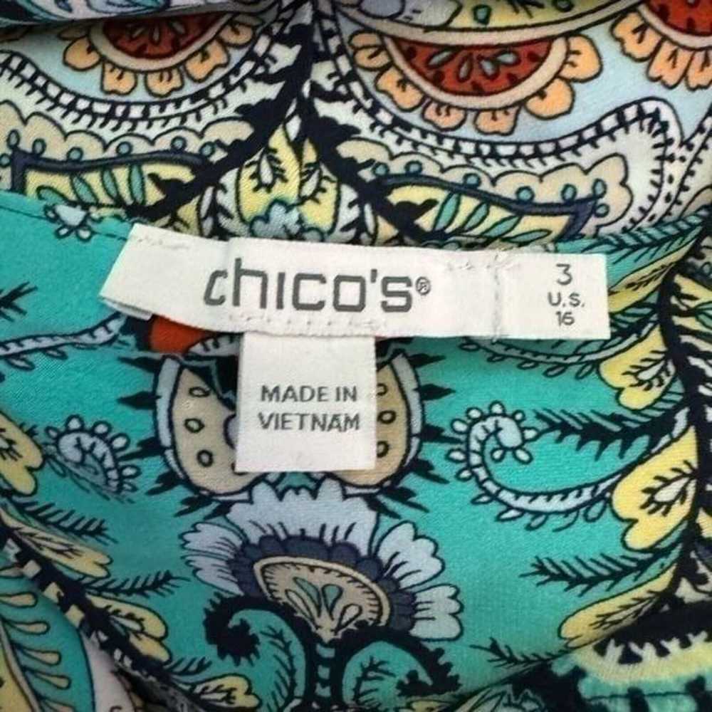 Chicos size 3 slinky maxi dress sleeveless paisle… - image 6