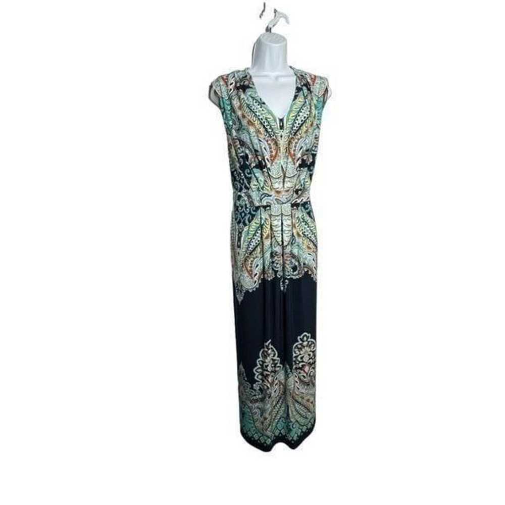 Chicos size 3 slinky maxi dress sleeveless paisle… - image 8