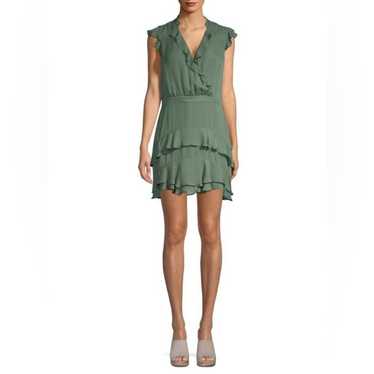 Parker Green Dorothy Dress Silk Crepe Ruffle Mini… - image 1