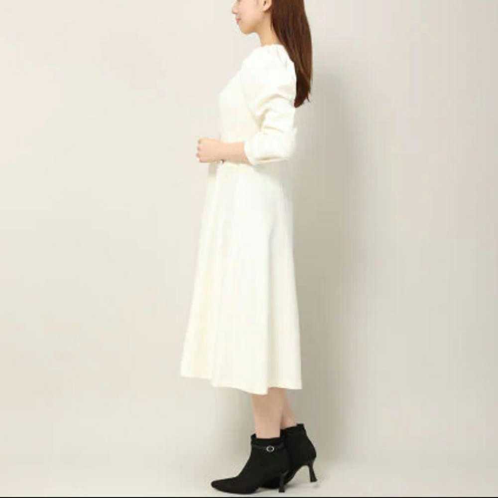 Mishmash Tweed Heart Neck Dress (Ivory) - image 3