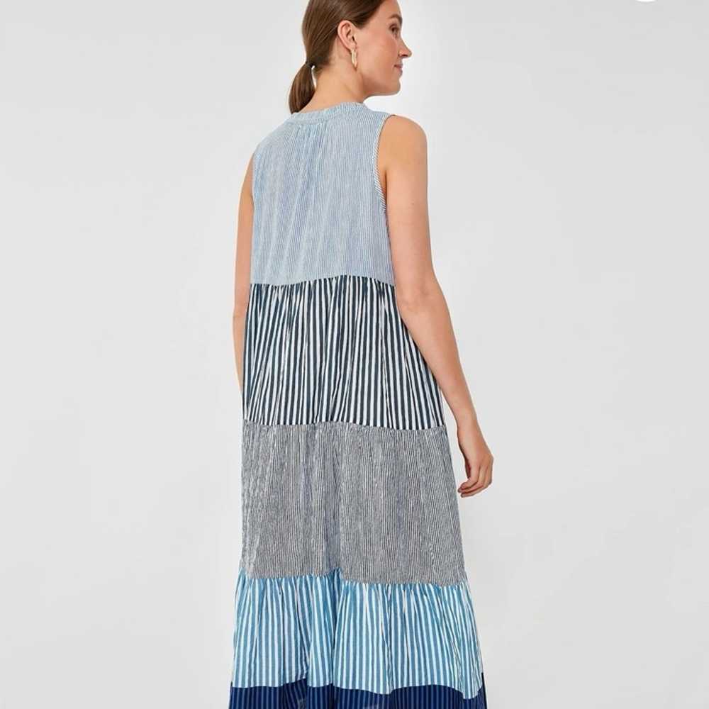 Tuckernuck Maxi Dress Paloma Blue Cotton Strips S… - image 4